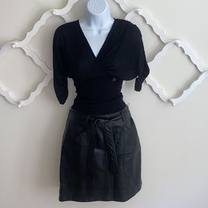 Faux Leather Skirt